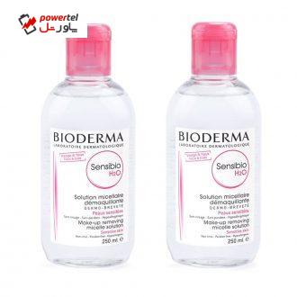 محلول پاک کننده آرایش صورت بایودرما مدل Sensibio H2O حجم 250 میلی لیتر بسته 2 عددی محلول پاک کننده آرایش صورت بایودرما مدل Sensibio H2O حجم 250 میلی لیتر بسته 2 عددی