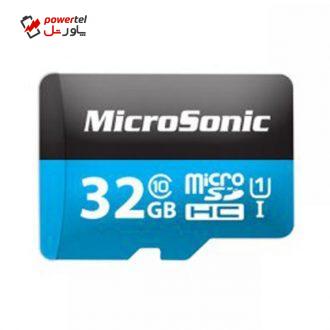 کارت حافظه microSDXC میکروسونیک مدل HC کلاس 10 استاندارد UHS-I U1 سرعت 90MBps ظرفیت 32 گیگابایت