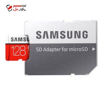 کارت حافظه microSDXC مدل Evo کلاس 10 استاندارد UHS-I U3 سرعت 100MBps ظرفیت 128 گیگابایت به همراه آداپتور SD