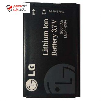 باتری موبایل مدل LGIP-430A ظرفیت 900 میلی آمپر ساعت مناسب برای گوشی موبایل ال جی  KP100