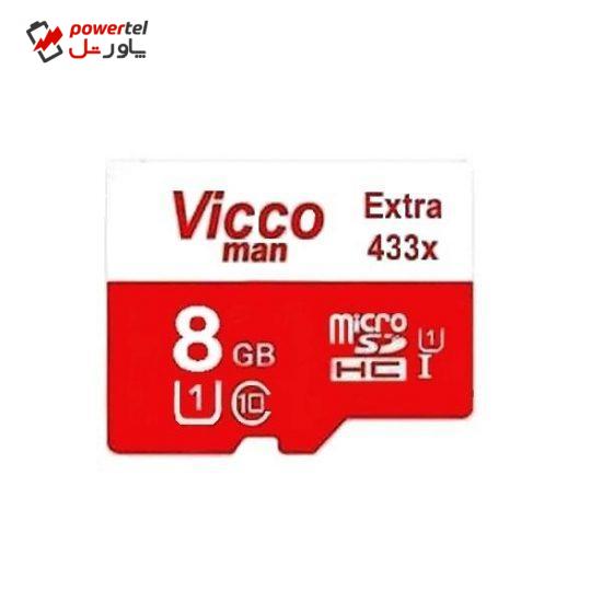 کارت حافظه microSDHC ویکومن مدل Extra 433X کلاس 10 استاندارد UHS-I U1 سرعت 65MBps ظرفیت 8 گیگابایت