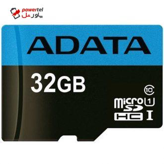 کارت حافظه‌ microSDHC ای دیتا مدل Premier کلاس 10 استاندارد UHS-I U1 سرعت 85MBps ظرفیت 32 گیگابایت