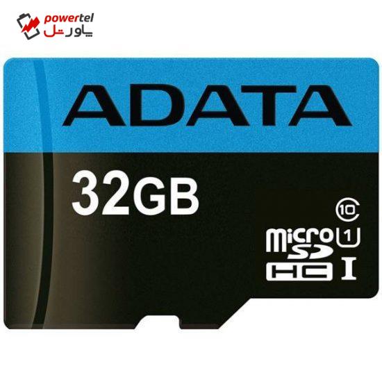 کارت حافظه‌ microSDHC ای دیتا مدل Premier کلاس 10 استاندارد UHS-I U1 سرعت 85MBps ظرفیت 32 گیگابایت