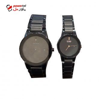 ست ساعت مچی عقربه ای زنانه و مردانه سیتی زن مدل J165-S086892 Eco-Drive ست ساعت مچی عقربه ای زنانه و مردانه سیتی زن مدل J165-S086892 Eco-Drive