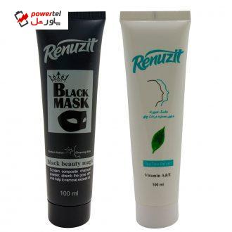 ماسک صورت رینو زیت مدل Black Mask حجم 100 میلی لیتر به همراه ماسک صورت مدل درخت چای حجم 100 میلی لیتر ماسک صورت رینو زیت مدل Black Mask حجم 100 میلی لیتر به همراه ماسک صورت مدل درخت چای حجم 100 میلی لیتر