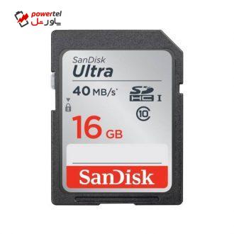 کارت حافظه SDXC سن دیسک مدل  Ultra   کلاس 10 استاندارد SDHCسرعت 40MBps ظرفیت 16 گیگابایت