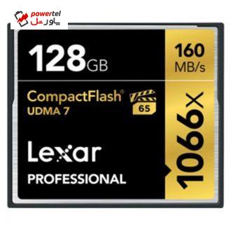 کارت حافظه CF لکسار مدل Professional CompactFlash سرعت 1066X 160MBps ظرفیت 128 گیگابایت