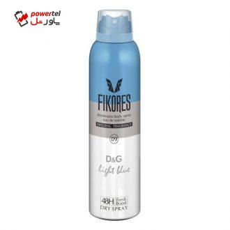 اسپری خوشبو کننده بدن زنانه فیکورس مدل D & G Light Blue حجم 200 میلی لیتر اسپری خوشبو کننده بدن زنانه فیکورس مدل D & G Light Blue حجم 200 میلی لیتر