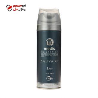 اسپری مردانه مدیا مدل Sauvage حجم 200 میلی لیتر اسپری مردانه مدیا مدل Sauvage حجم 200 میلی لیتر