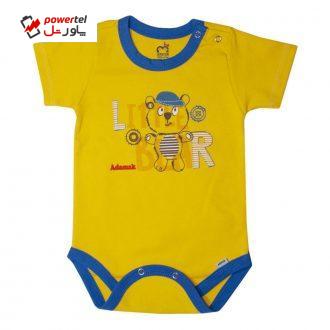 بادی آستین کوتاه نوزادی آدمک مدل Little Bear کد 02