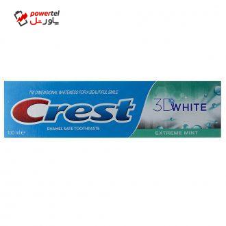 خمیر دندان کرست سری 3D White مدل Exterme Mint حجم 100 میلی لیتر خمیر دندان کرست سری 3D White مدل Exterme Mint حجم 100 میلی لیتر