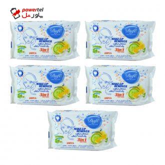 دستمال مرطوب دافی مدل Lc2 مجموعه 5 عددی دستمال مرطوب دافی مدل Lc2 مجموعه 5 عددی