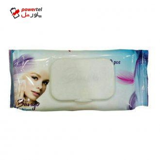 دستمال مرطوب پاک کننده آرایش بانیو مدل make up بسته 60 عددی