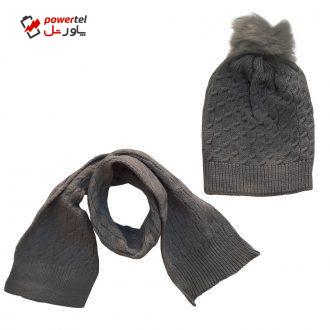 ست کلاه و شال گردن بافتنی بچگانه مدل Tal 15