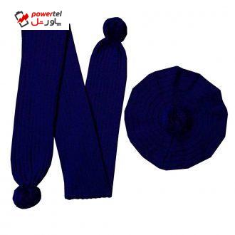 ست کلاه و شال گردن بافتنی بچگانه کد N9