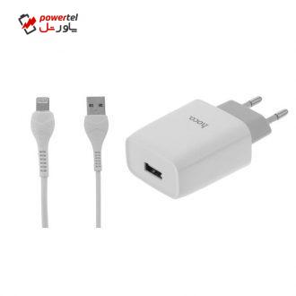 شارژر دیواری هوکو مدل C72A به همراه کابل تبدیل لایتنینگ شارژر دیواری هوکو مدل C72A به همراه کابل تبدیل لایتنینگ