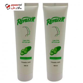 ماسک صورت رینو زیت مدل خیار حجم 100 میلی لیتر مجموعه 2 عددی ماسک صورت رینو زیت مدل خیار حجم 100 میلی لیتر مجموعه 2 عددی