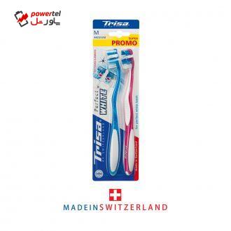 مسواک تریزا سری Super Promo مدل Perfect White با برس متوسط بسته 2 عددی مسواک تریزا سری Super Promo مدل Perfect White با برس متوسط بسته 2 عددی