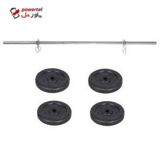 میله هالتر کد s 160 مجموعه 5 عددی به همراه وزنه میله هالتر کد s 160 مجموعه 5 عددی به همراه وزنه