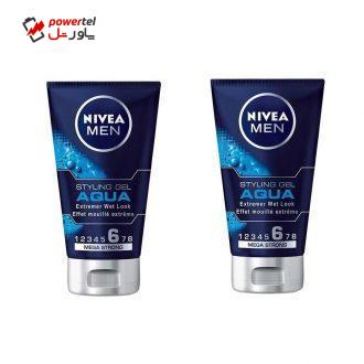 ژل حالت دهنده مو نیوآ مدل AQUA حجم 150 میلی لیتر مجموعه 2 عددی