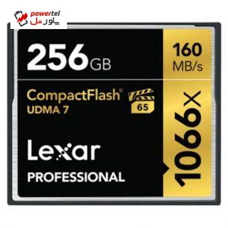 کارت حافظه CF لکسار مدل Professional CompactFlash سرعت 1066X 160MBps ظرفیت 256 گیگابایت کارت حافظه CF لکسار مدل Professional CompactFlash سرعت 1066X 160MBps ظرفیت 256 گیگابایت