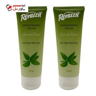 کرم مرطوب کننده رینو زیت مدل Green Tea حجم 75 میلی لیتر مجموعه 2 عددی کرم مرطوب کننده رینو زیت مدل Green Tea حجم 75 میلی لیتر مجموعه 2 عددی