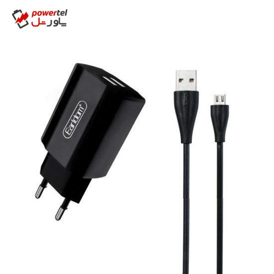 شارژر دیواری ارلدام مدل ES-202 به همراه کابل MicroUSB