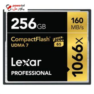 کارت حافظه CF لکسار مدل Professional CompactFlash سرعت 1066X 160MBps ظرفیت 256 گیگابایت
