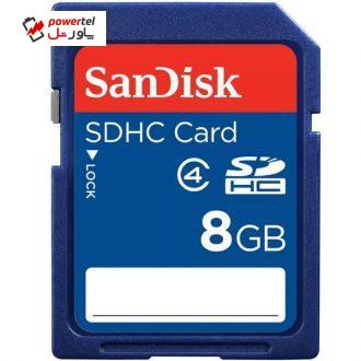کارت حافظه SDHC سن دیسک کلاس 4 ظرفیت 8 گیگابایت