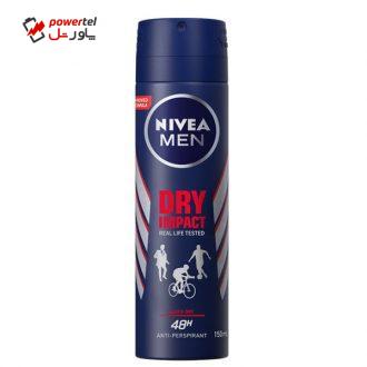 اسپری خوشبو کننده بدن مردانه نیوآ مدل Dry Impact real life tested حجم 150 میلی لیتر