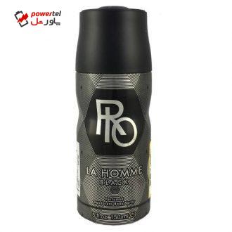 اسپری ضد تعریق مردانه ریو کالکشن مدل Rio La Homme Black حجم 150ml