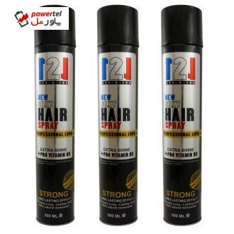 اسپری نگهدارنده مو 121 مدل SILKY Hair حجم 500 میلی لیتر مجموعه 3 عددی