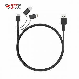 کابل تبدیل USB به لایتنینگ / USB-C / microUSB آکی مدل CB-BAL5 طول 1.2 متر کابل تبدیل USB به لایتنینگ / USB-C / microUSB آکی مدل CB-BAL5 طول 1.2 متر