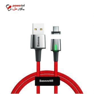 کابل تبدیل USB به USB-C باسئوس مدل Zinc طول 2 متر کابل تبدیل USB به USB-C باسئوس مدل Zinc طول 2 متر