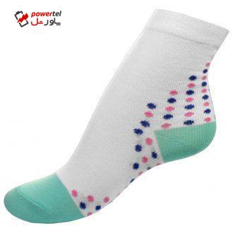 جوراب دخترانه دیزر طرح توپ توپی کد fiory1370-W-G