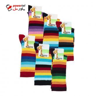 جوراب دخترانه راکون مدل 102617 مجموعه 6 عددی