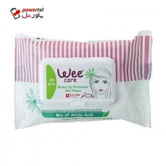 دستمال مرطوب وی کر مدل Mix Of Amino Acid بسته 20 عددی
