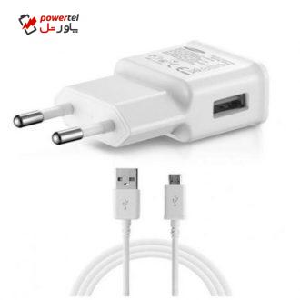 شارژر دیواری مدل EP-TA10EWE به همراه کابل تبدیل microUSB