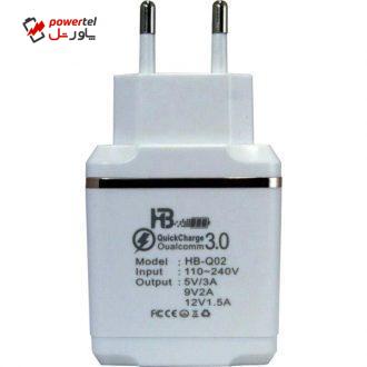 شارژر دیواری همراه باتری ایرانیان مدل HB-Q02 شارژر دیواری همراه باتری ایرانیان مدل HB-Q02