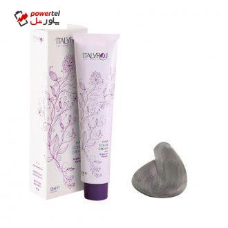 رنگ مو ایتالی رژ شماره 12.11 حجم 120 میلی لیتر رنگ بلوند دودی خیلی روشن
