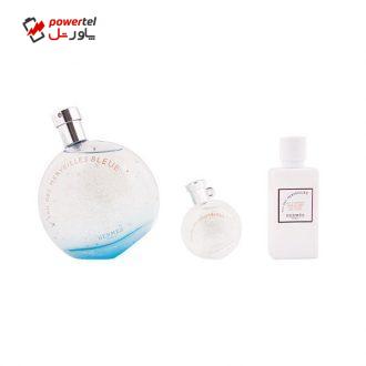 ست ادو تویلت زنانه هرمس مدل Eau des Merveilles Bleu حجم 100 میلی لیتر
