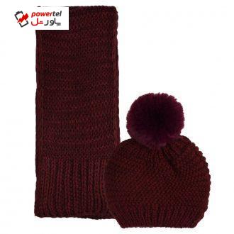 ست کلاه و شال گردن بافتنی مدل D05146