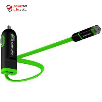 شارژر فندکی فوجی پاور مدل Mini برای دستگاه های microUSB و لایتنینگ