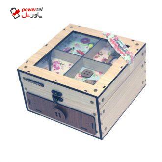 جعبه لوازم خیاطی چوبی فامسین مدل دکوری دار کشویی بزرگ جعبه لوازم خیاطی چوبی فامسین مدل دکوری دار کشویی بزرگ
