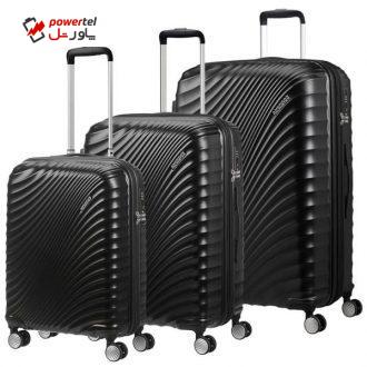 مجموعه سه عددی چمدان امریکن توریستر مدل JETGLAM 700491 مجموعه سه عددی چمدان امریکن توریستر مدل JETGLAM 700491