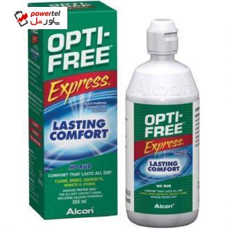 محلول شستشوی لنز اپتی فری مدل Express حجم 355 میلی لیتر محلول شستشوی لنز اپتی فری مدل Express حجم 355 میلی لیتر