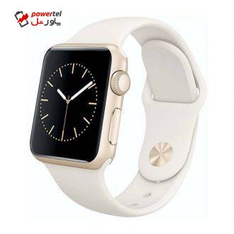 ساعت هوشمند اپل واچ سری 1 مدل 38mm Gold Aluminum Case with Antique White Sport Band