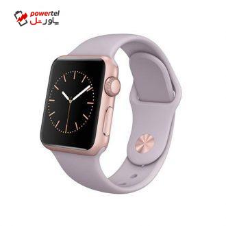 ساعت هوشمند اپل واچ سری 1 مدل 38mm Rose Gold Aluminum Case with Lavender Sport Band