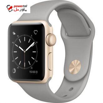 ساعت هوشمند اپل واچ سری 2 مدل 38mm Gold Aluminum Case with Concrete Sport Band ساعت هوشمند اپل واچ سری 2 مدل 38mm Gold Aluminum Case with Concrete Sport Band