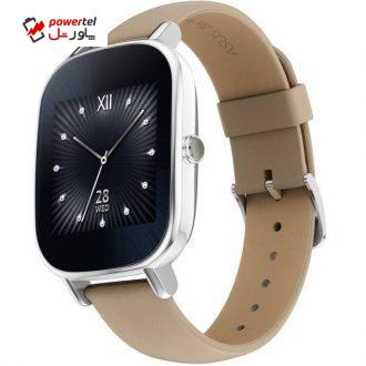 ساعت هوشمند ایسوس مدل زن واچ 2 WI502Q با بند چرمی